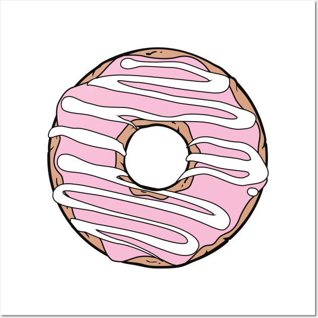 Pink Donut, Doughnut, Glaze, Icing, Frosting Wall Art by Jelena Dunčević